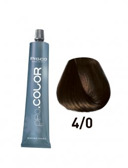 Vopsea de păr profesională PRO.COLOR 100 ml - Pro.Co - 4/0 CASTANIU NATURAL