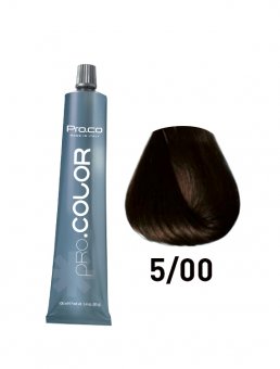 Vopsea de păr profesională PRO.COLOR 100 ml - Pro.Co - 5/00 CASTANIU DESCHIS INTENS