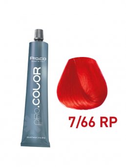 Vopsea de păr profesională PRO.COLOR 100 ml - Pro.Co - 7/66RP ROSU INTENS FERRARI
